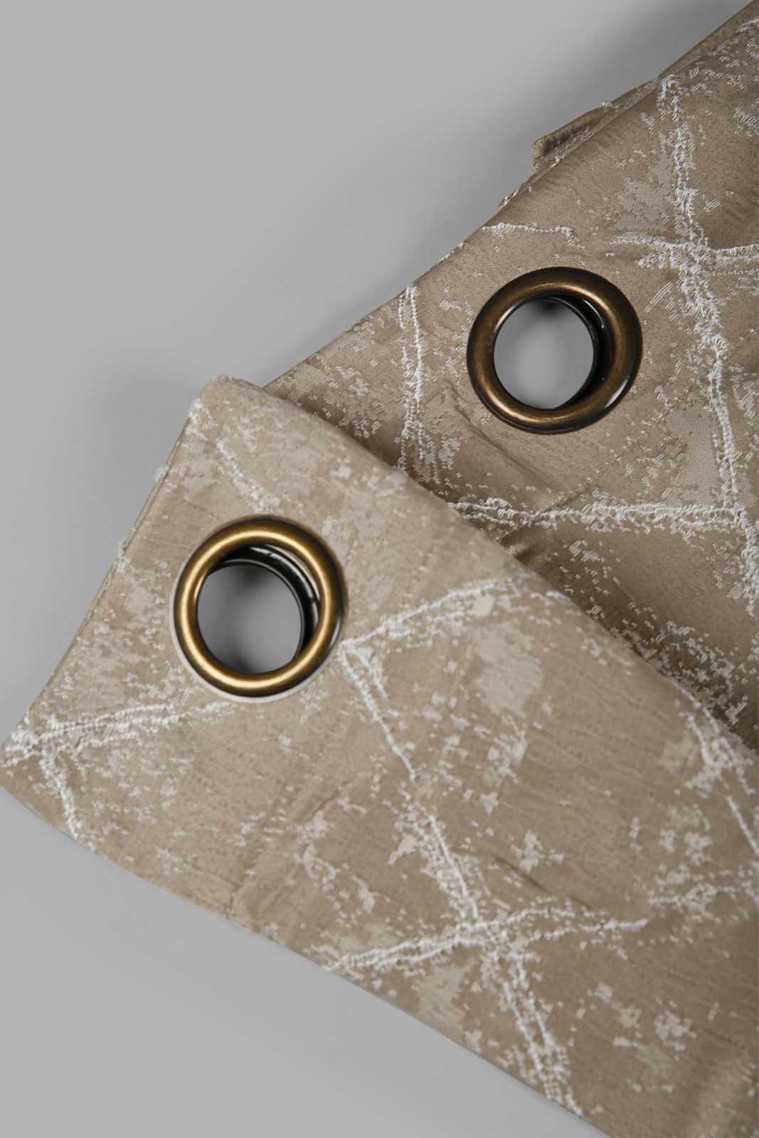 Redtag-Beige-Leaf-Jacquard-&-Sheer-4-Piece-Curtain-Set-Category:Curtains,-Colour:Beige,-Deals:New-In,-Filter:Home-Bedroom,-HMW-BED-Curtains,-New-In-HMW-BED,-Non-Sale,-Section:Homewares,-W22A-Home-Bedroom-