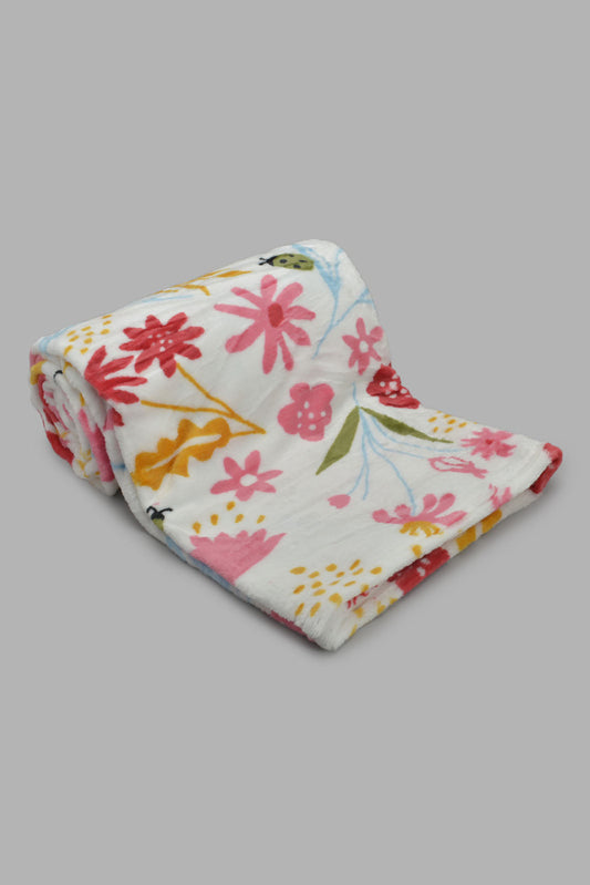 Redtag-Multi-Colour-Floral-Print-Kids-Blanket-Category:Blankets,-Colour:Multicolour,-Filter:Home-Bedroom,-HMW-BED-Blankets,-New-In,-New-In-HMW-BED,-Non-Sale,-S22C,-Section:Homewares-Home-Bedroom-