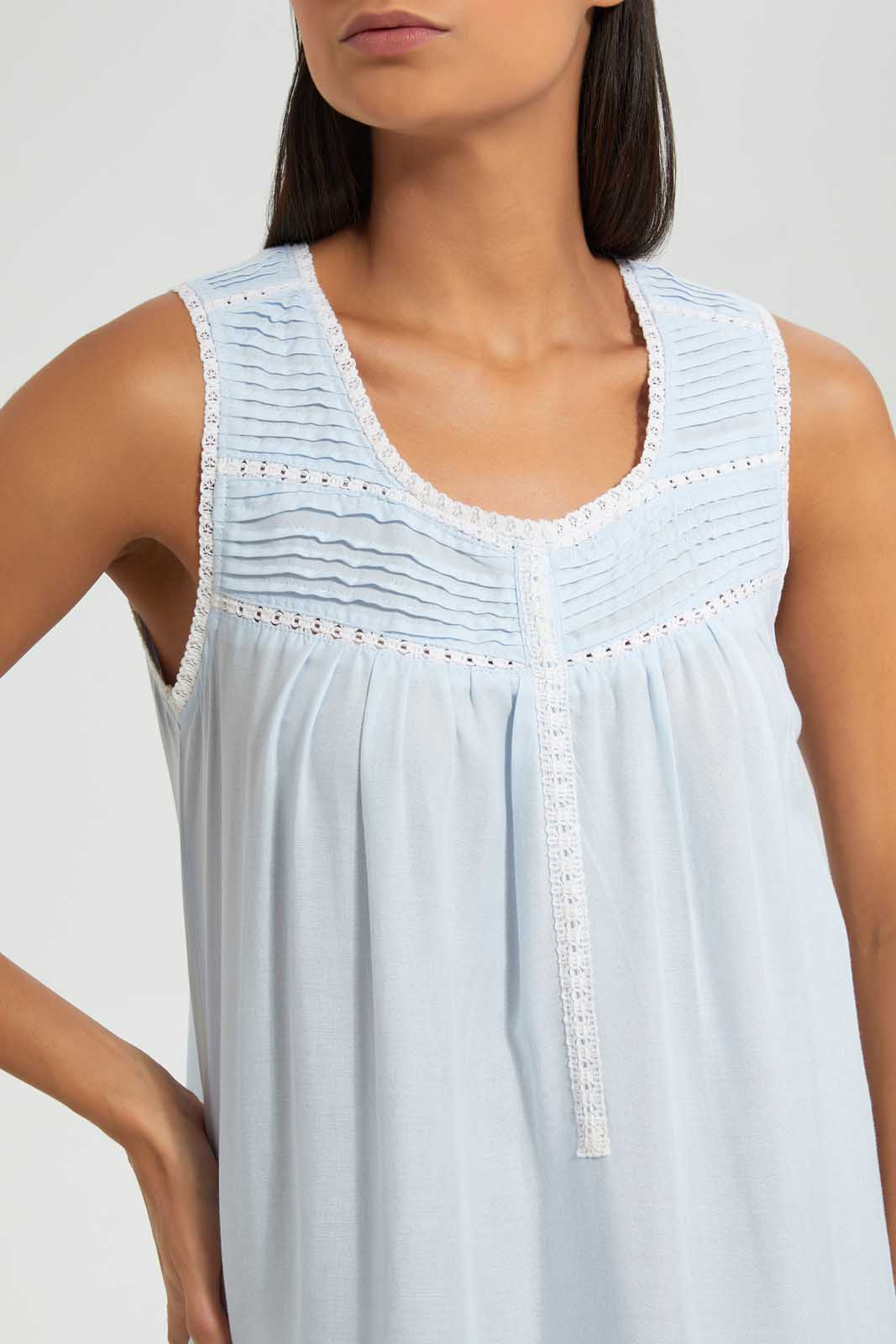 Redtag-Blue-Solid-Nightgown-Nightgowns-Women's-
