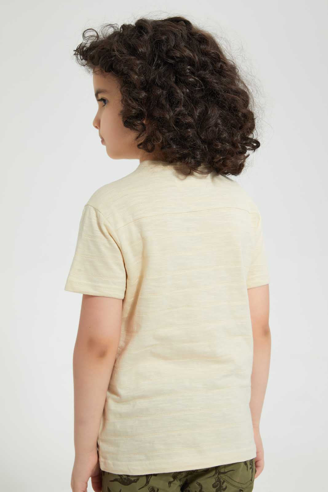 Redtag-Stone-Pkt-Henley-Henley-T-Shirts-Boys-2 to 8 Years