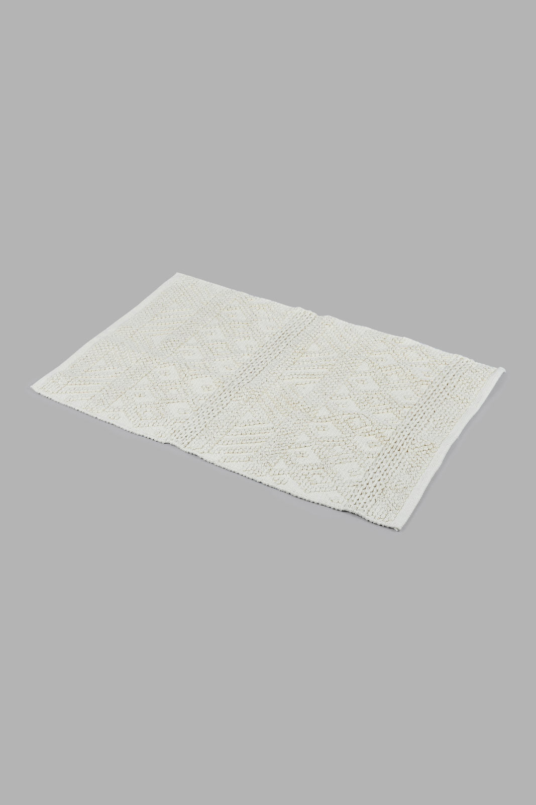White Boho Pattern Dhurrie
