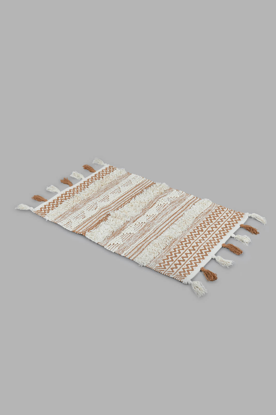 Brown Striped Pattern Dhurrie