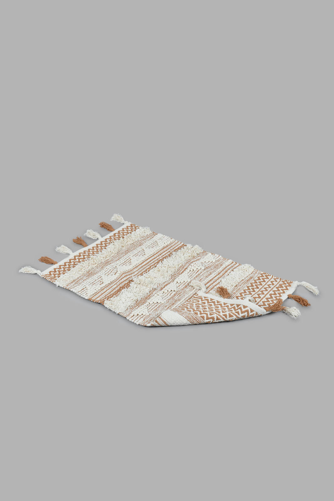Brown Striped Pattern Dhurrie