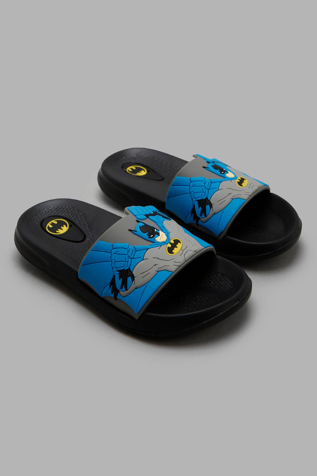 Redtag-Black-Batman-Character-Slide-BOY-Flip-Flops,-Category:Flip-Flops,-CHR,-Colour:Black,-Deals:New-In,-Filter:Boys-Footwear-(3-to-5-Yrs),-New-In-BOY-FOO,-Non-Sale,-Section:Boys-(0-to-14Yrs),-W22O-Boys-3 to 5 Years