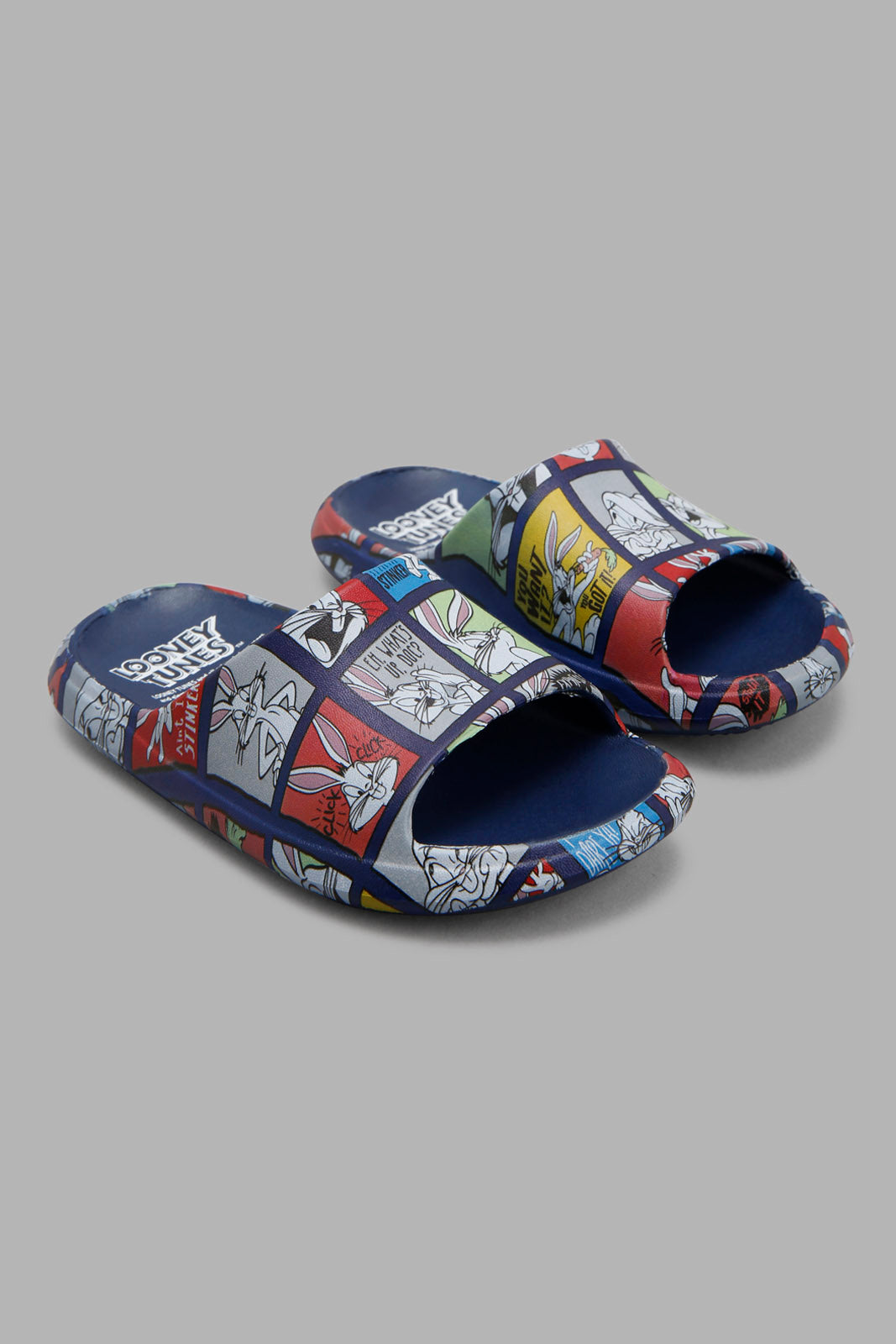 Redtag-Assorted-Looney-Tunes-Printed-Slide-BOY-Flip-Flops,-Category:Flip-Flops,-CHR,-Colour:Assorted,-Filter:Boys-Footwear-(3-to-5-Yrs),-New-In,-New-In-BOY-FOO,-Non-Sale,-Section:Boys-(0-to-14Yrs),-W22O-Boys-3 to 5 Years