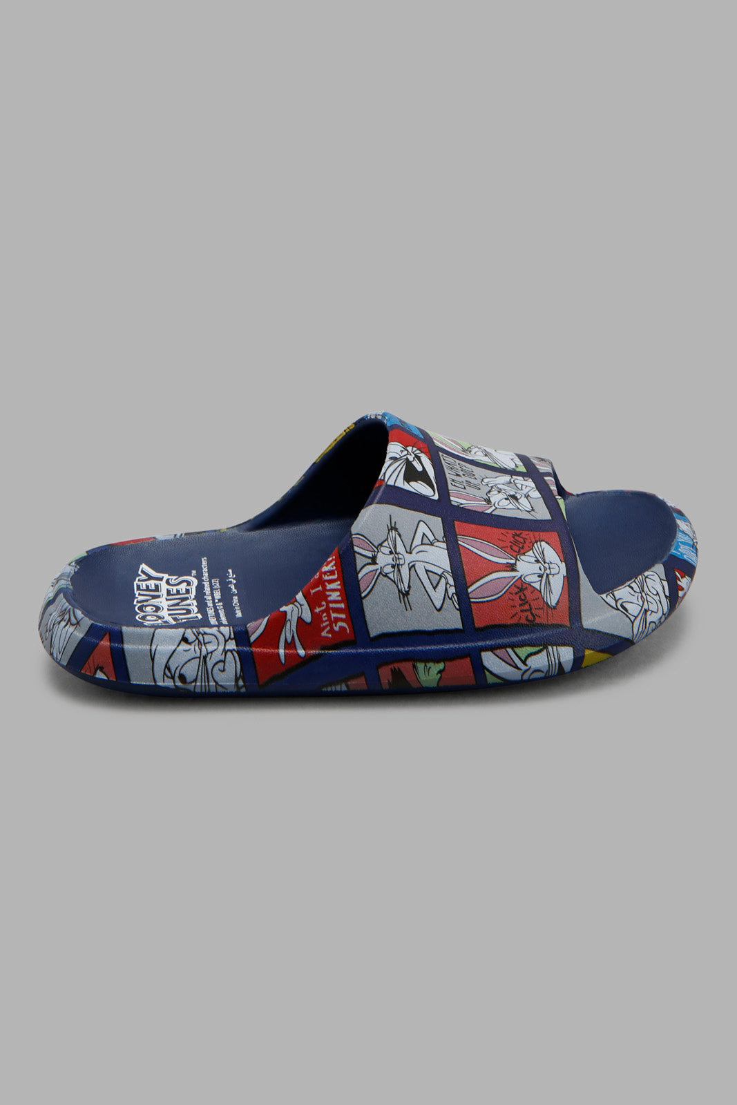 Redtag-Assorted-Looney-Tunes-Printed-Slide-BOY-Flip-Flops,-Category:Flip-Flops,-CHR,-Colour:Assorted,-Filter:Boys-Footwear-(3-to-5-Yrs),-New-In,-New-In-BOY-FOO,-Non-Sale,-Section:Boys-(0-to-14Yrs),-W22O-Boys-3 to 5 Years