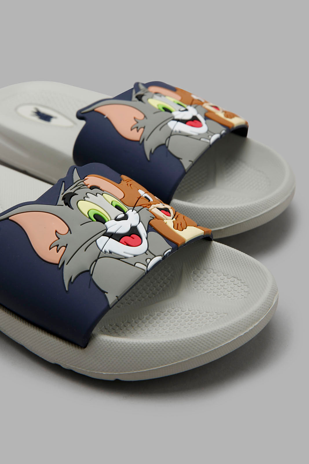 Redtag-Grey-Tom-And-Jerry-Character-Slide-BOY-Flip-Flops,-Category:Flip-Flops,-CHR,-Colour:Grey,-Deals:New-In,-Filter:Boys-Footwear-(3-to-5-Yrs),-New-In-BOY-FOO,-Non-Sale,-Section:Boys-(0-to-14Yrs),-W22O-Boys-3 to 5 Years