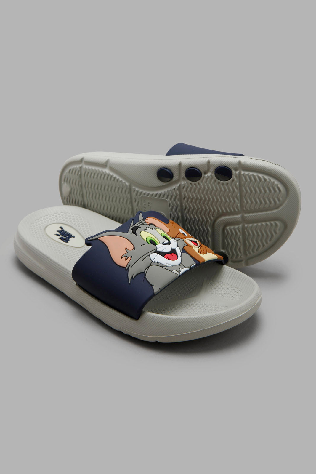 Redtag-Grey-Tom-And-Jerry-Character-Slide-BOY-Flip-Flops,-Category:Flip-Flops,-CHR,-Colour:Grey,-Deals:New-In,-Filter:Boys-Footwear-(3-to-5-Yrs),-New-In-BOY-FOO,-Non-Sale,-Section:Boys-(0-to-14Yrs),-W22O-Boys-3 to 5 Years