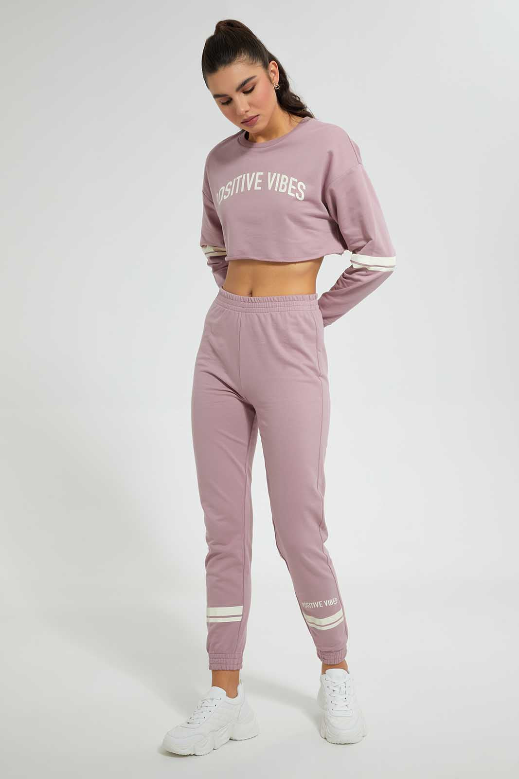 Redtag-Grey-Melange-Graphic-Print-Pant-Loungewear-Women's-