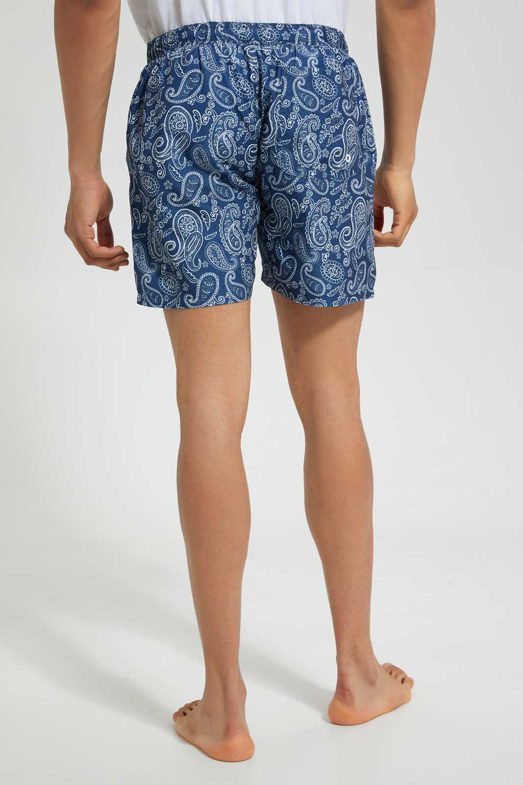 Redtag-Blue-Pesley-Print-Swim-Short-Swimwear--