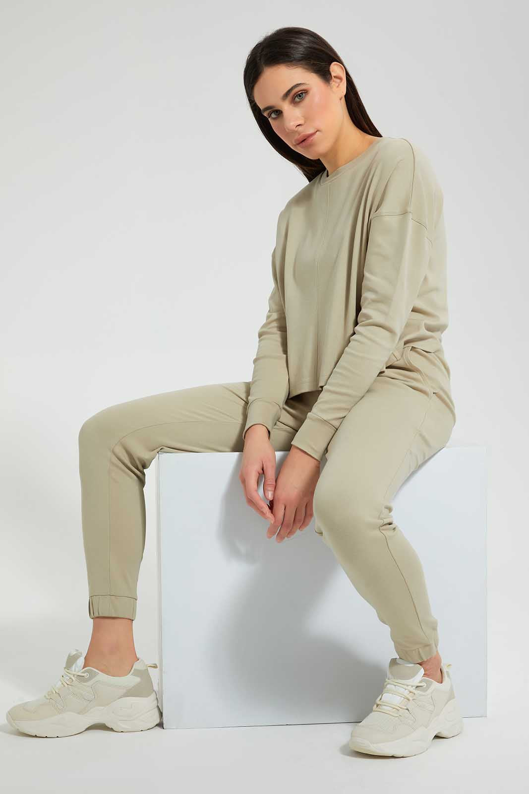 Redtag-Beige-Lightweight-Sweatshirt-Category:Sweatshirts,-Colour:Beige,-Deals:4-For-90,-Deals:Sale,-Filter:Women's-Clothing,-S22C,-Sale-Women-APL,-Section:Women,-Women-Loungewear-Sweatshirts,-Women-Sweatshirts-Women's-