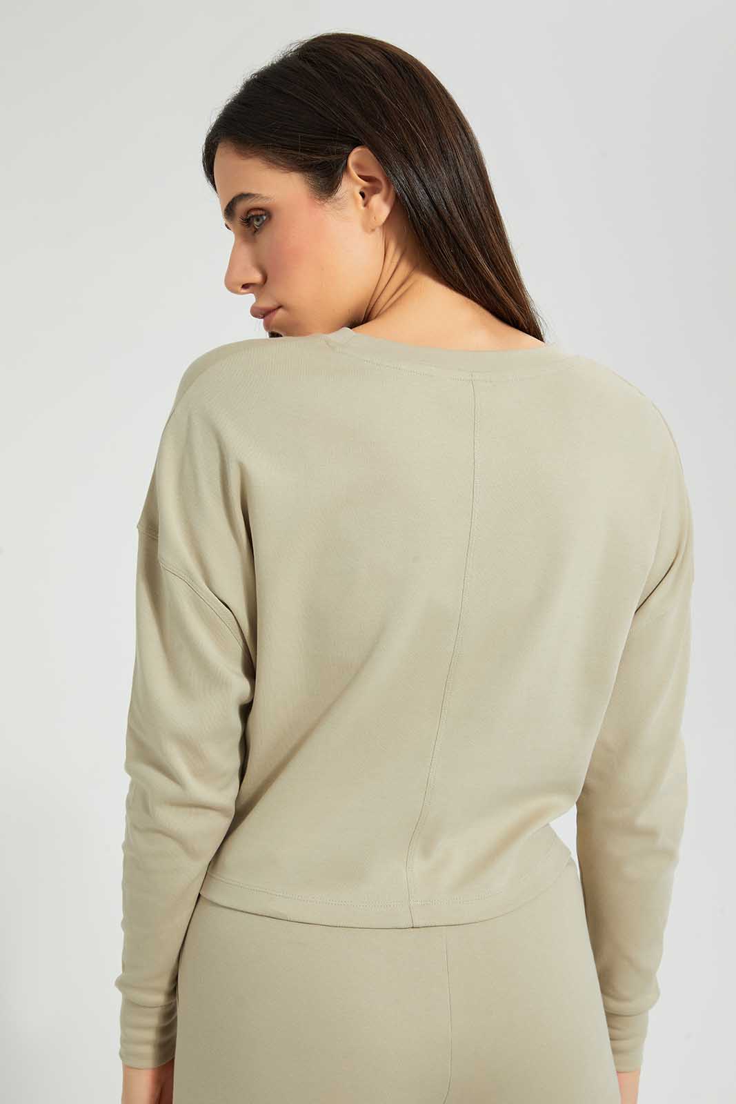 Redtag-Beige-Lightweight-Sweatshirt-Category:Sweatshirts,-Colour:Beige,-Deals:4-For-90,-Deals:Sale,-Filter:Women's-Clothing,-S22C,-Sale-Women-APL,-Section:Women,-Women-Loungewear-Sweatshirts,-Women-Sweatshirts-Women's-