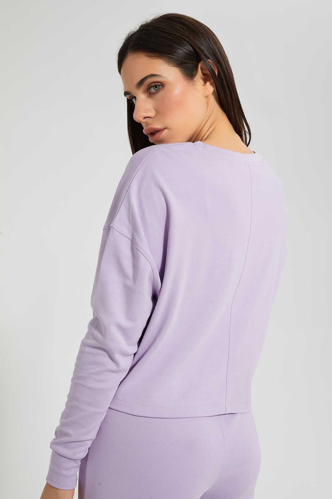 Redtag-Lilac-Lightweight-Sweatshirtss-Category:Sweatshirts,-Colour:Lilac,-Deals:4-For-90,-Deals:Sale,-Filter:Women's-Clothing,-S22C,-Sale-Women-APL,-Section:Women,-Women-Loungewear-Sweatshirts,-Women-Sweatshirts-Women's-