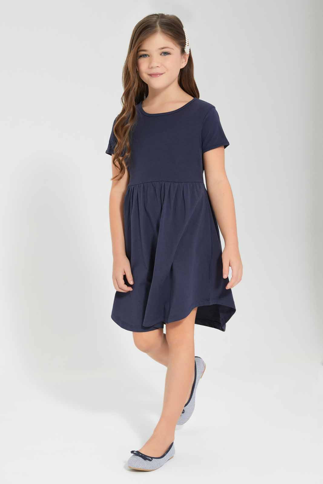Redtag-Assorted-Knitted-2-Pack-Dress-Dresses-Girls-2 to 8 Years