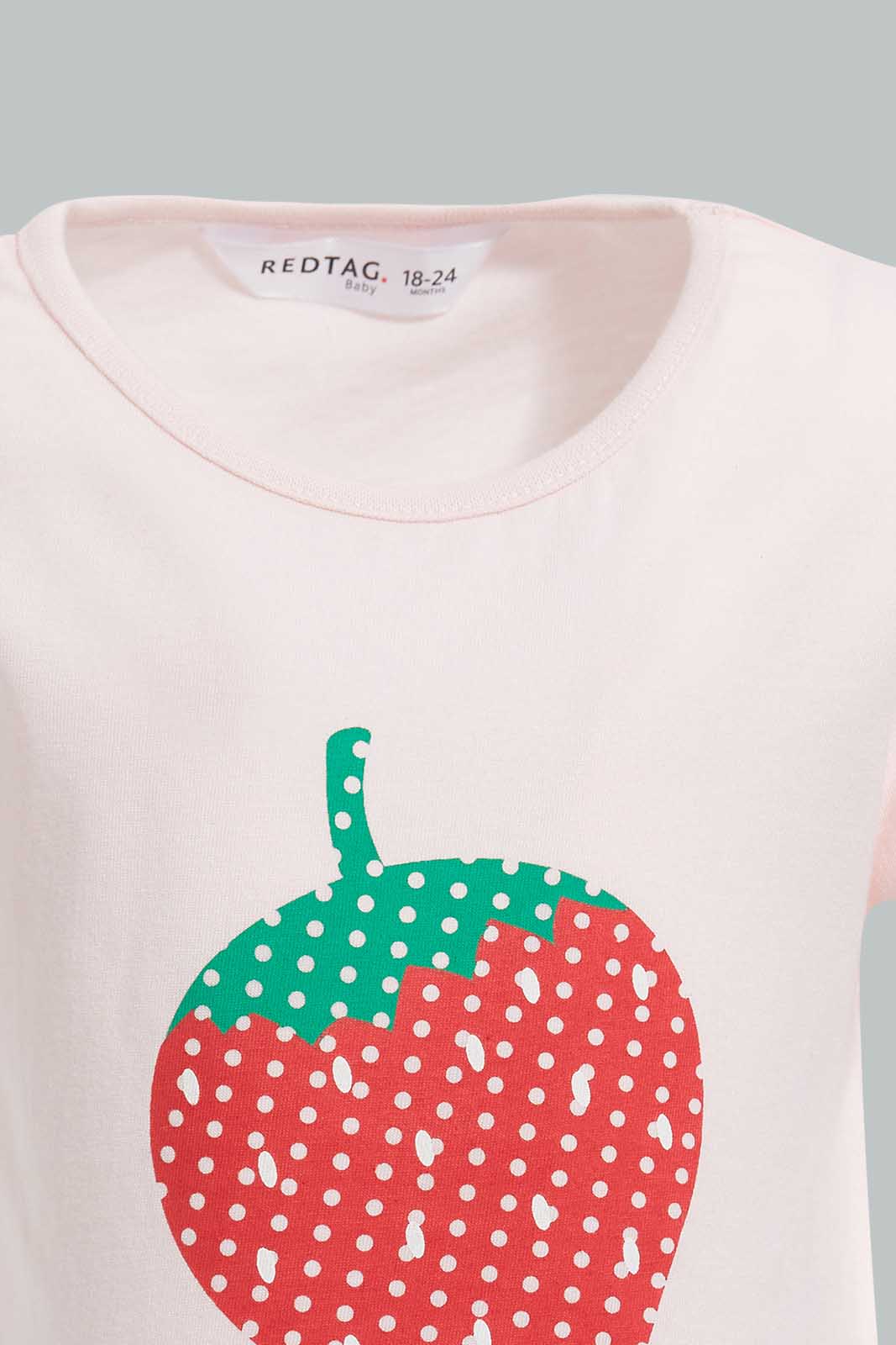 Redtag-Multi-Colour-2Pc-Pack-T-Shirt-Graphic-T-Shirts-Infant-Girls-3 to 24 Months