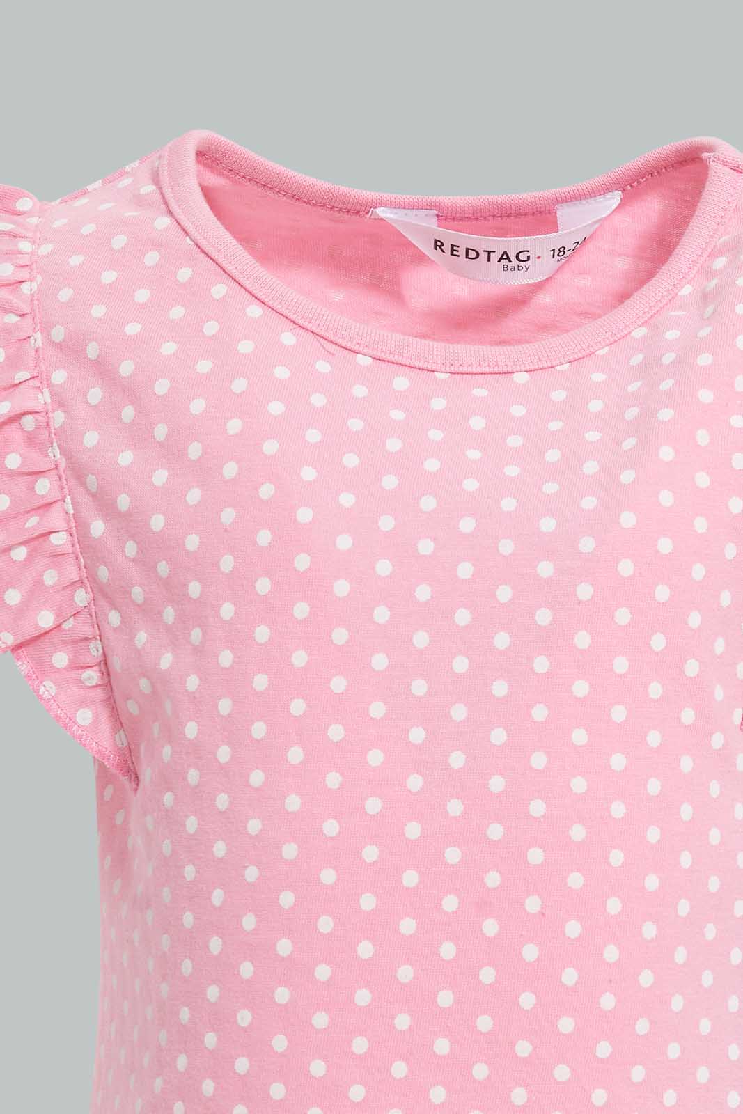 Redtag-Multi-Colour-2Pc-Pack-T-Shirt-Graphic-T-Shirts-Infant-Girls-3 to 24 Months
