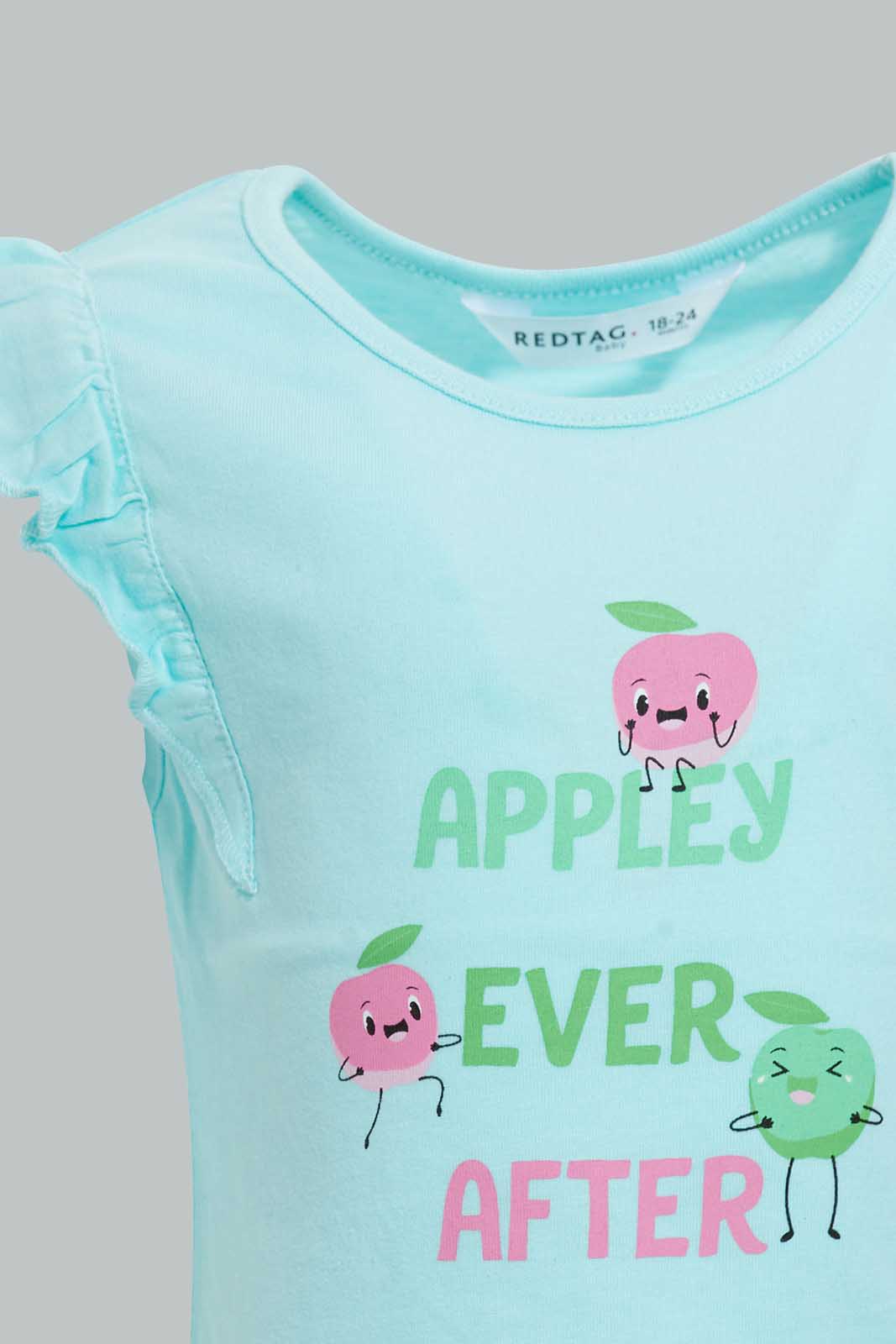 Redtag-Multi-Colour-2Pc-Pack-T-Shirt-Graphic-T-Shirts-Infant-Girls-3 to 24 Months