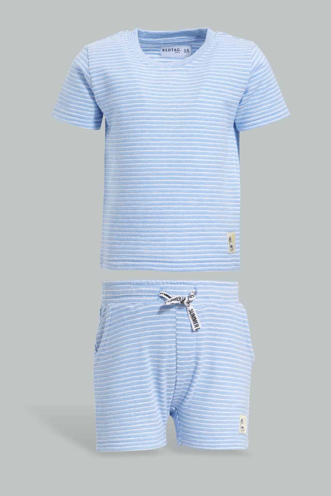 Redtag-Sky-Blue-Casual-Set-(2-Pack)-Category:Sets,-Colour:Sky-Blue,-Deals:New-In,-Filter:Infant-Boys-(3-to-24-Mths),-INB-Sets,-New-In-INB-APL,-Non-Sale,-S22C,-Section:Kidswear-Infant-Boys-