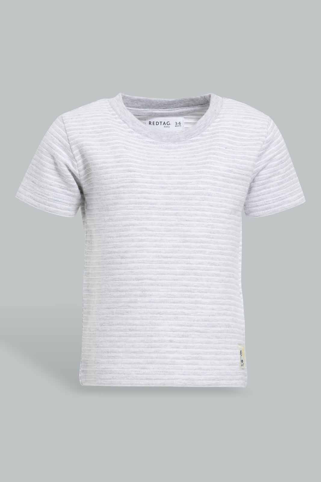 Redtag-Grey-Melange-Casual-Set-(2-Pack)-Category:Sets,-Colour:Grey,-Deals:New-In,-Filter:Infant-Boys-(3-to-24-Mths),-INB-Sets,-New-In-INB-APL,-Non-Sale,-S22C,-Section:Kidswear-Infant-Boys-