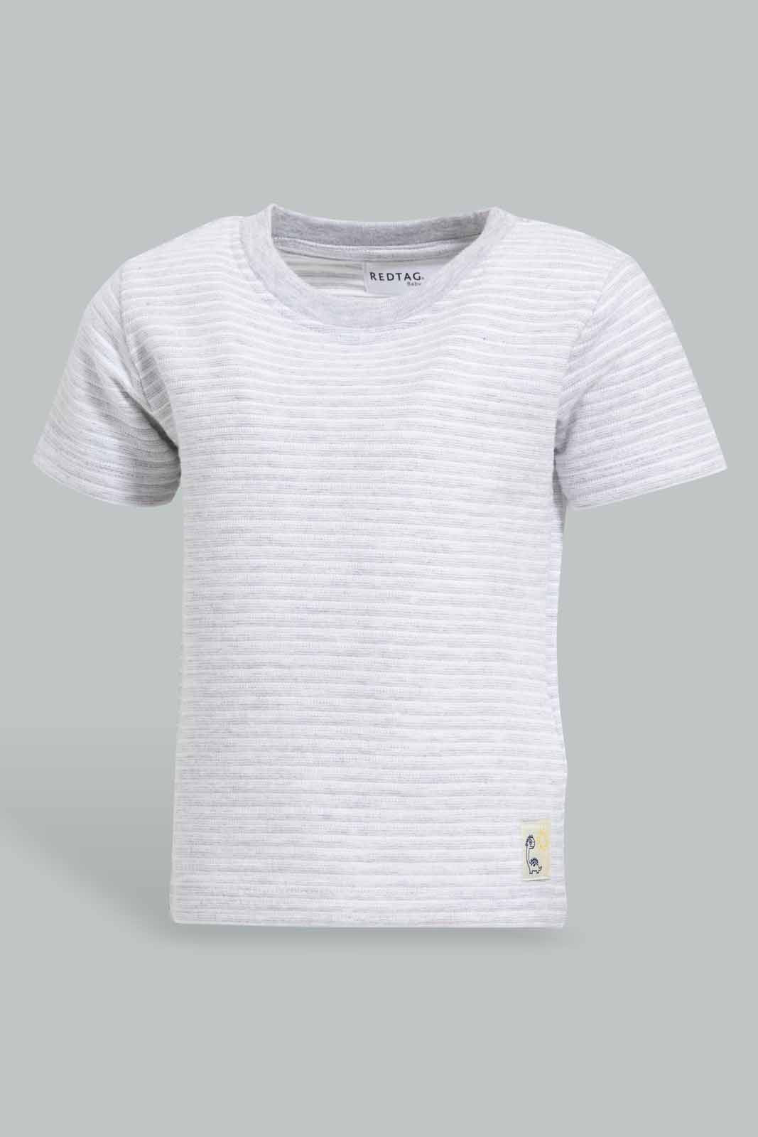 Redtag-Grey-Melange-Casual-Set-(2-Pack)-Category:Sets,-Colour:Grey,-Deals:New-In,-Filter:Infant-Boys-(3-to-24-Mths),-INB-Sets,-New-In-INB-APL,-Non-Sale,-S22C,-Section:Kidswear-Infant-Boys-