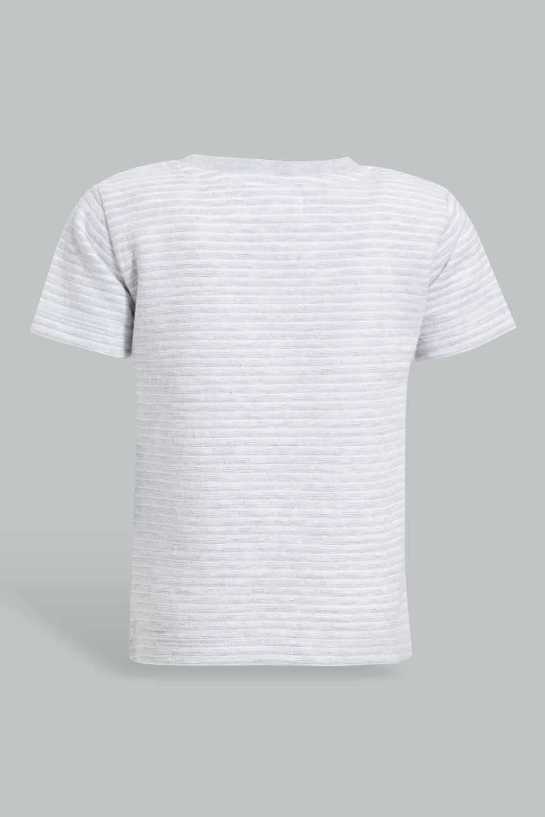 Redtag-Grey-Melange-Casual-Set-(2-Pack)-Category:Sets,-Colour:Grey,-Deals:New-In,-Filter:Infant-Boys-(3-to-24-Mths),-INB-Sets,-New-In-INB-APL,-Non-Sale,-S22C,-Section:Kidswear-Infant-Boys-