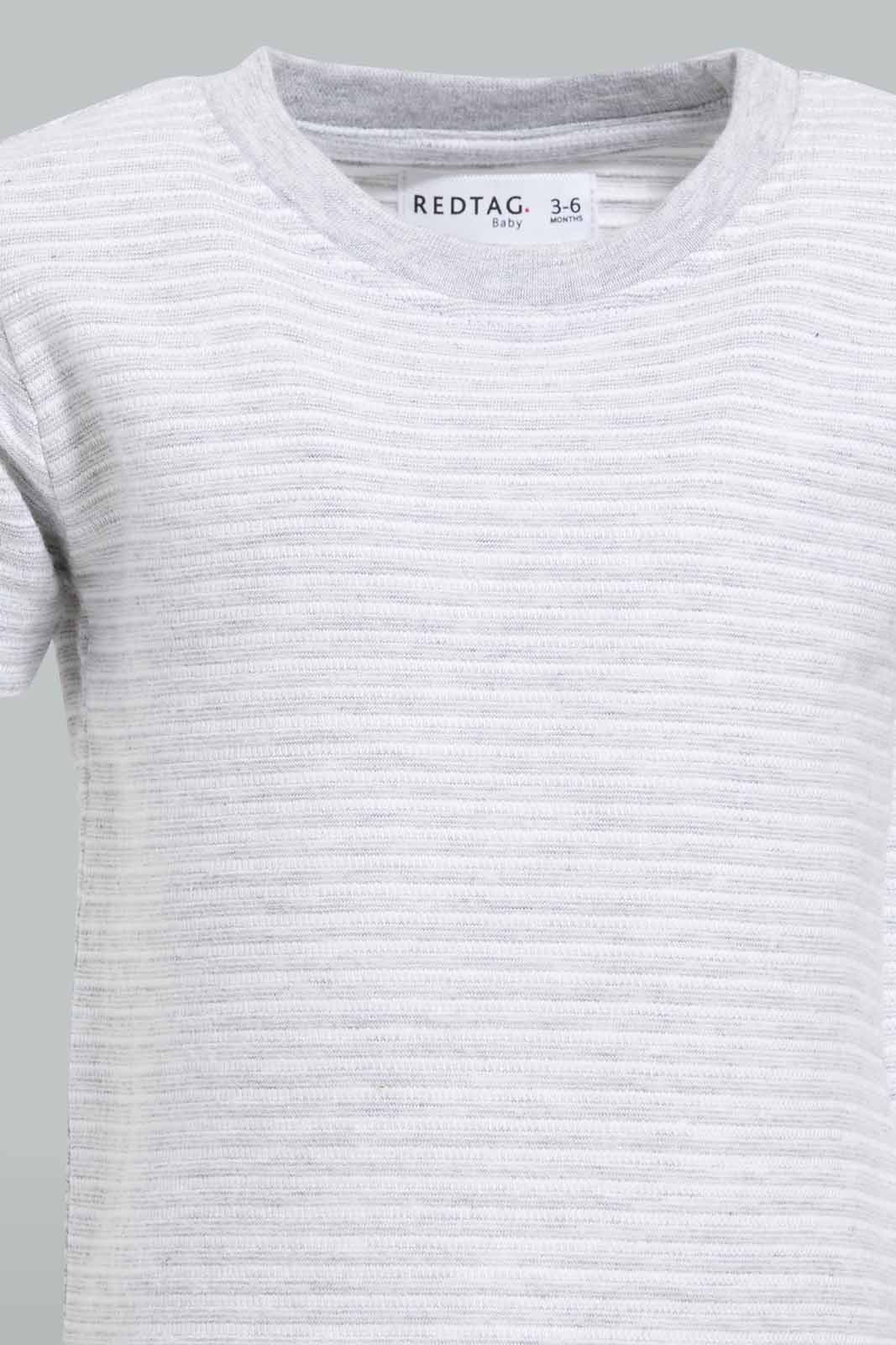 Redtag-Grey-Melange-Casual-Set-(2-Pack)-Category:Sets,-Colour:Grey,-Deals:New-In,-Filter:Infant-Boys-(3-to-24-Mths),-INB-Sets,-New-In-INB-APL,-Non-Sale,-S22C,-Section:Kidswear-Infant-Boys-