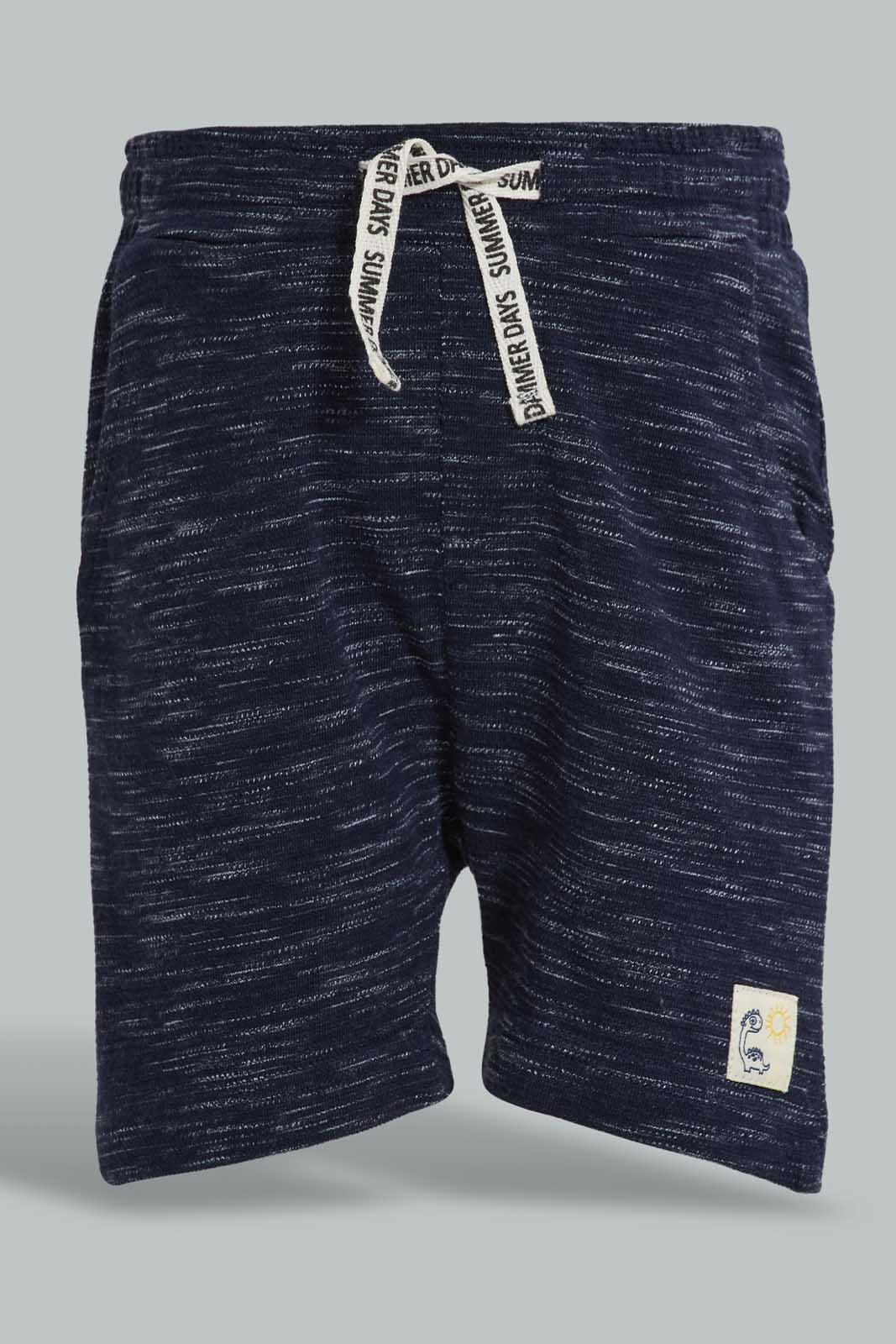 Redtag-Ivory-And-Navy-Casual-Set-(2Pack)-Sets-Infant-Boys-3 to 24 Months