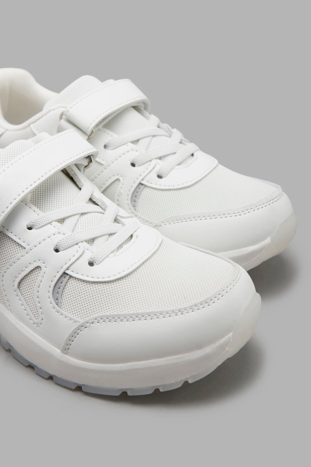 Redtag-White-Translucent-Sole-Chunky-Sneaker-BSR-Trainers,-Category:Trainers,-Colour:White,-Filter:Boys-Footwear-(5-to-14-Yrs),-New-In,-New-In-BSR-FOO,-Non-Sale,-Section:Boys-(0-to-14Yrs),-W22O-Senior-Boys-5 to 14 Years