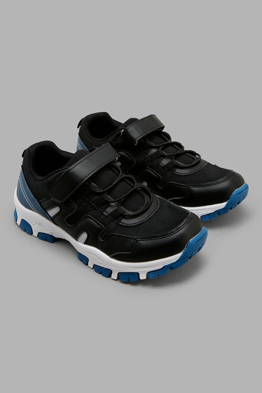 Redtag-Black-Cut-Out-Upper-Trekker-BSR-Trainers,-Category:Trainers,-Colour:Black,-Filter:Boys-Footwear-(5-to-14-Yrs),-New-In,-New-In-BSR-FOO,-Non-Sale,-Section:Boys-(0-to-14Yrs),-W22O-Senior-Boys-5 to 14 Years