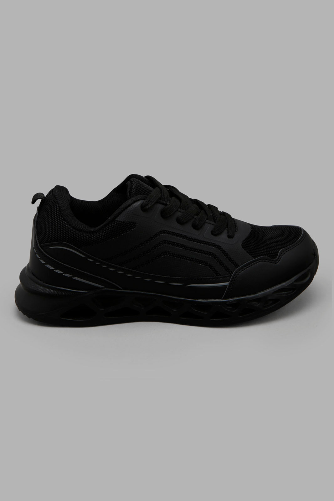 Redtag-Triple-Black-Sneaker-Category:Trainers,-Colour:Black,-Filter:Men's-Footwear,-Men-Trainers,-New-In,-New-In-Men-FOO,-Non-Sale,-Section:Men,-W22A-Men's-