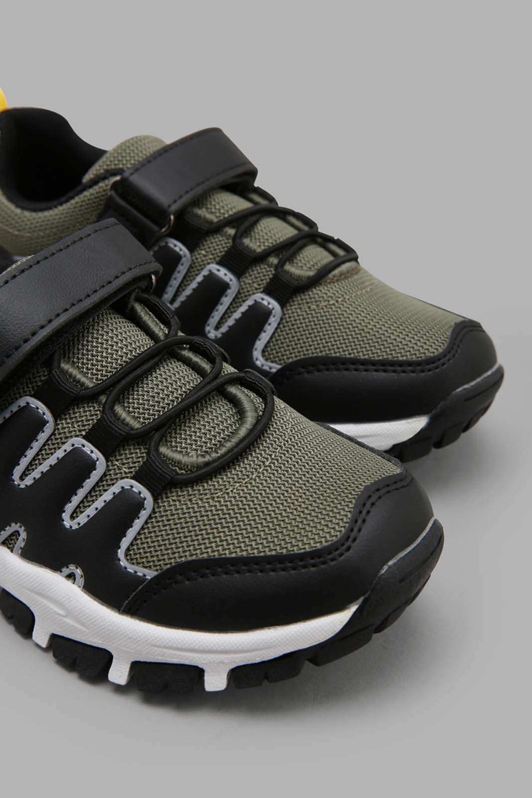 Redtag-Olive-Rubber-Overlay-Trekker-BOY-Trainers,-Category:Trainers,-Colour:Olive,-Filter:Boys-Footwear-(3-to-5-Yrs),-New-In,-New-In-BOY-FOO,-Non-Sale,-Section:Boys-(0-to-14Yrs),-W22O-Boys-3 to 5 Years