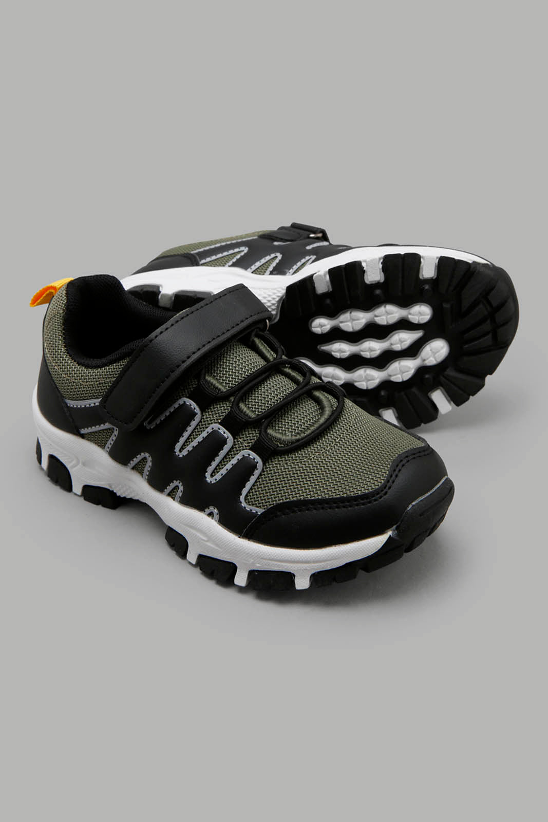 Redtag-Olive-Rubber-Overlay-Trekker-BOY-Trainers,-Category:Trainers,-Colour:Olive,-Filter:Boys-Footwear-(3-to-5-Yrs),-New-In,-New-In-BOY-FOO,-Non-Sale,-Section:Boys-(0-to-14Yrs),-W22O-Boys-3 to 5 Years