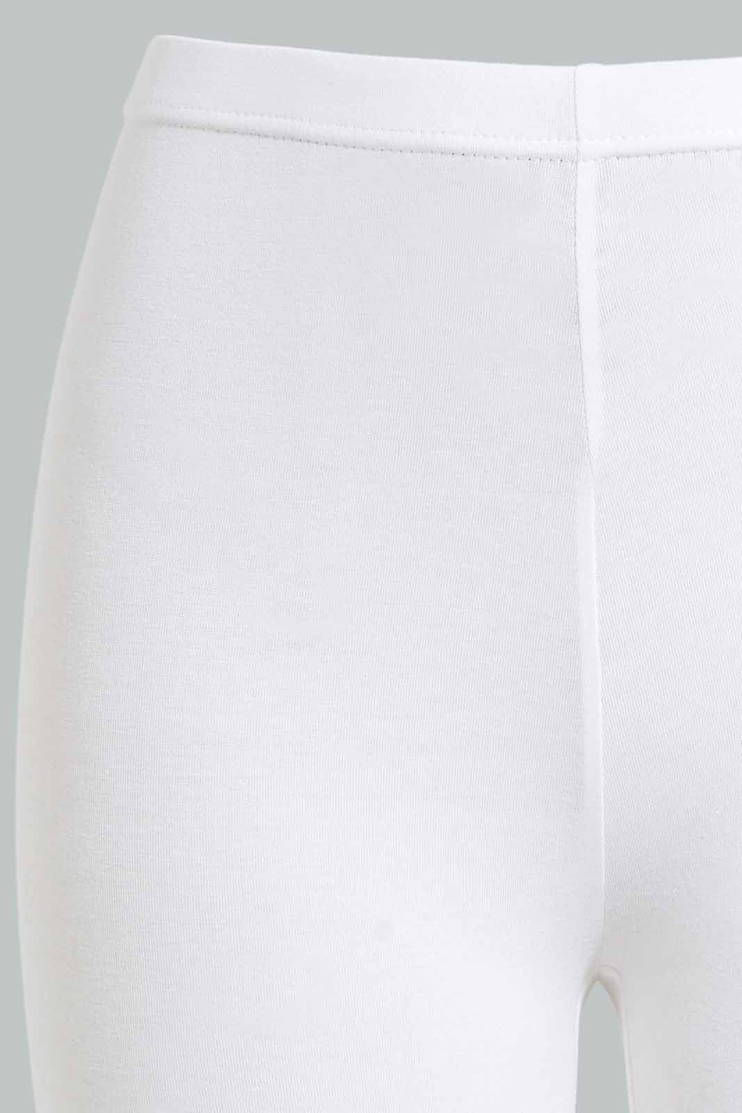 Redtag-Black/White-2Pcs-Pack-Cycling-Leggings-Leggings-Senior-Girls-9 to 14 Years