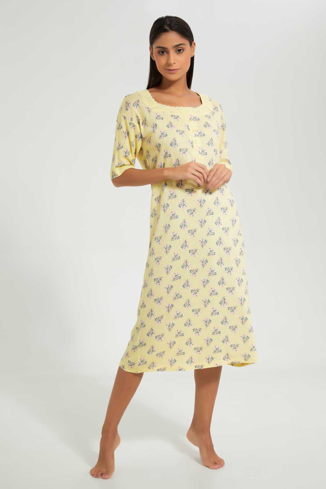 Redtag-Assorted-Floral-Printed-Nightgown-Nightgowns-Women's-