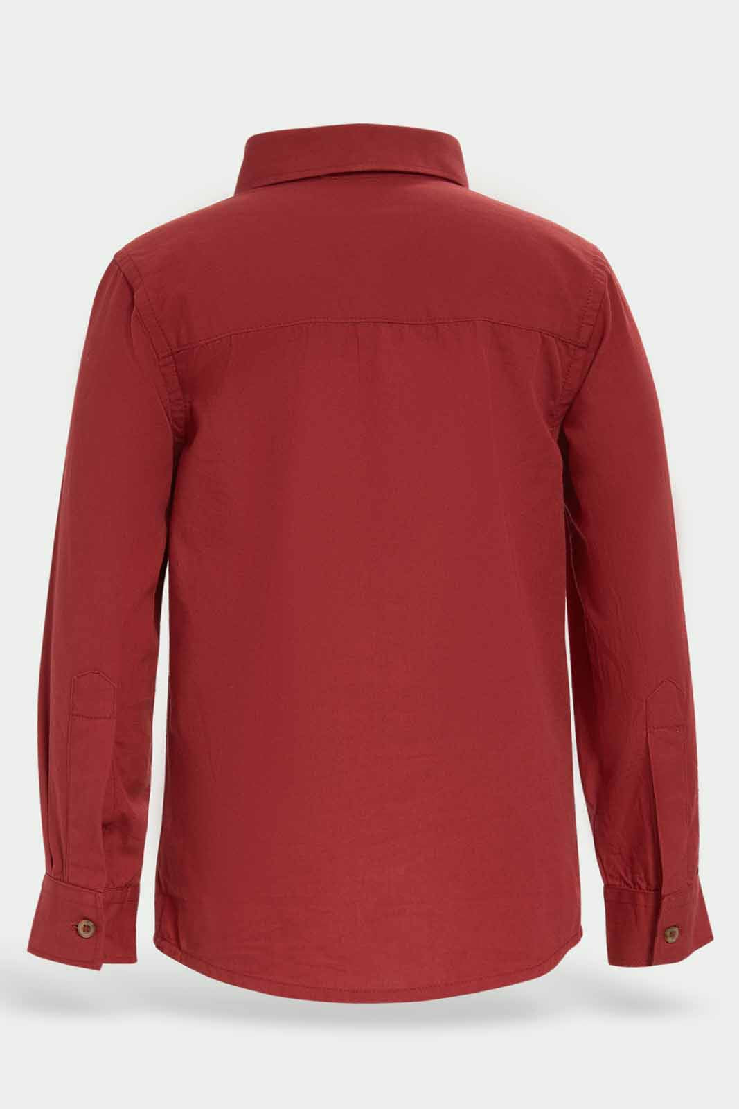 Redtag-Brown-Poplin-Long-Slv-Shirt-Category:Shirts,-Colour:Brown,-Dept:Boys,-Filter:Infant-Boys-(3-to-24-Mths),-INB-Shirts,-Non-Sale,-S22C,-Section:Boys-(0-to-14Yrs)-Infant-Boys-