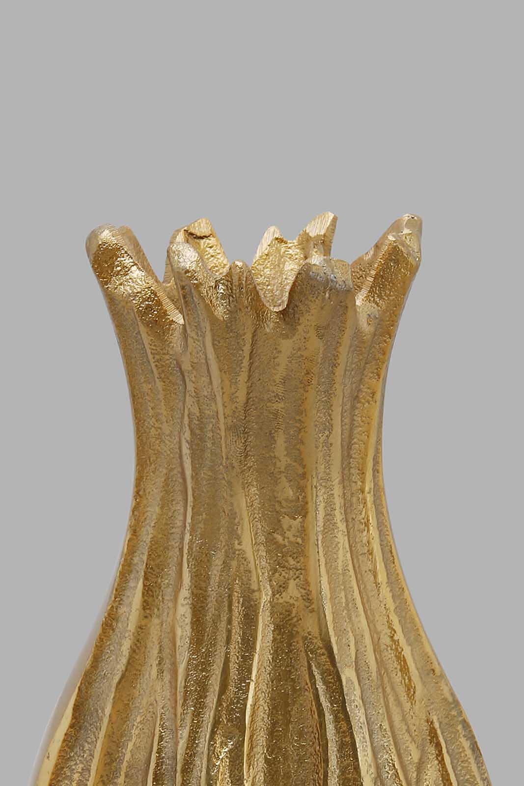 Redtag-Gold-Metal-Textured-Vase-Category:Plants-&-Flowers,-Colour:Gold,-Deals:New-In,-Filter:Home-Decor,-HMW-HOM-Decorative-Accessories,-New-In-HMW-HOM,-Non-Sale,-Section:Homewares,-W22O-Home-Decor-