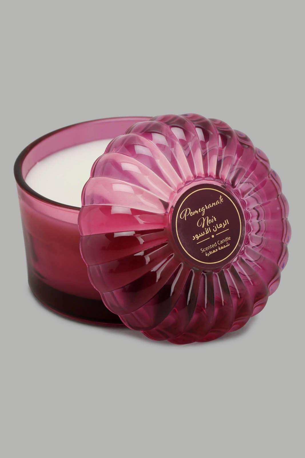 Redtag-Pomegranate-Noir-Candle-Jar-With-Lid-Category:Candles,-Colour:Pink,-Deals:New-In,-Filter:Home-Decor,-HMW-HOM-Candle-&-Fragrances,-New-In-HMW-HOM,-Non-Sale,-Section:Homewares,-W22O-Home-Decor-