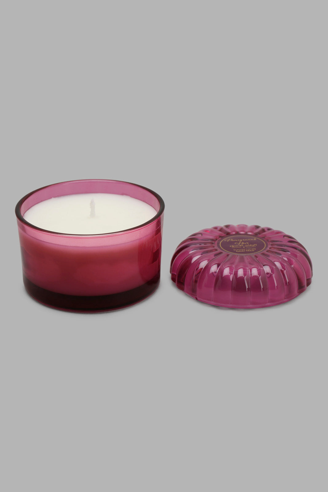 Redtag-Pomegranate-Noir-Candle-Jar-With-Lid-Category:Candles,-Colour:Pink,-Deals:New-In,-Filter:Home-Decor,-HMW-HOM-Candle-&-Fragrances,-New-In-HMW-HOM,-Non-Sale,-Section:Homewares,-W22O-Home-Decor-