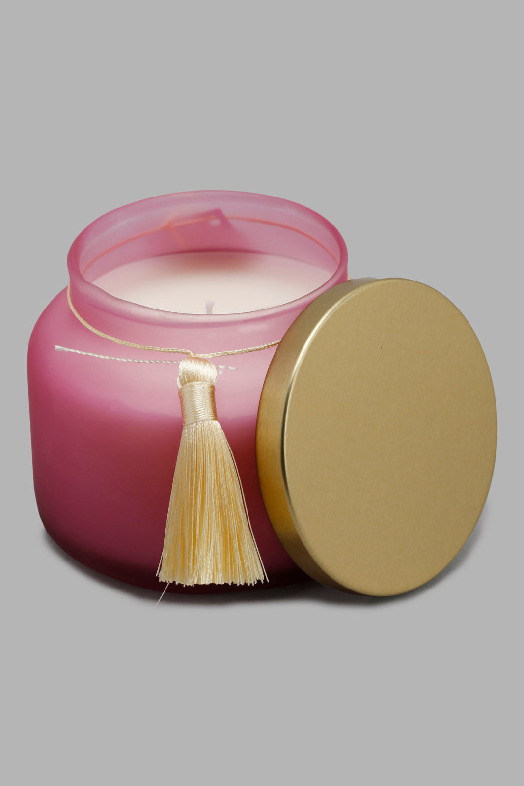Redtag-Pomegranate-Noir-Candle-Jar-With-Gold-Lid-Category:Candles,-Colour:Pink,-Deals:New-In,-Filter:Home-Decor,-HMW-HOM-Candle-&-Fragrances,-New-In-HMW-HOM,-Non-Sale,-Section:Homewares,-W22O-Home-Decor-