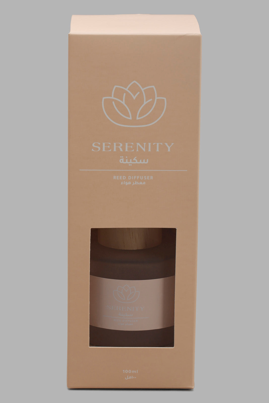 Redtag-Serenity-Diffuser-With-Woodenlid-(100Ml)-Category:Diffuser,-Colour:Pink,-Deals:New-In,-Filter:Home-Decor,-HMW-HOM-Candle-&-Fragrances,-New-In-HMW-HOM,-Non-Sale,-Section:Homewares,-W22O-Home-Decor-