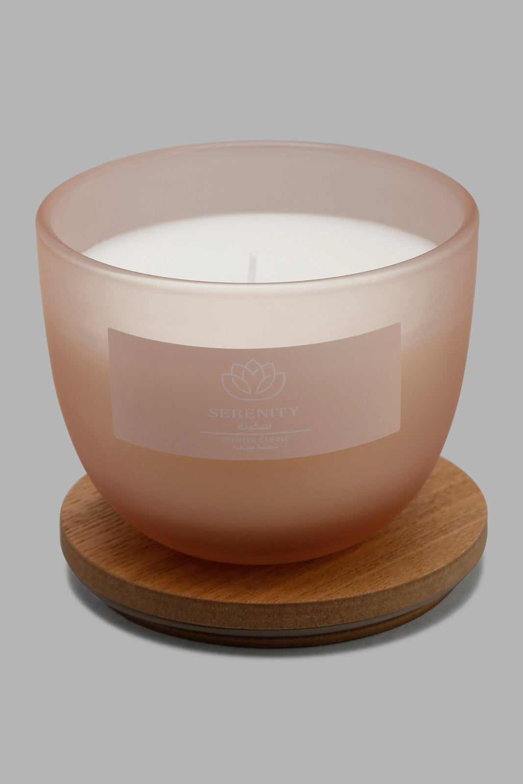 Redtag-Serenity-Candle-With-Woodenlid-Category:Candles,-Colour:Pink,-Deals:New-In,-Filter:Home-Decor,-HMW-HOM-Candle-&-Fragrances,-New-In-HMW-HOM,-Non-Sale,-Section:Homewares,-W22O-Home-Decor-