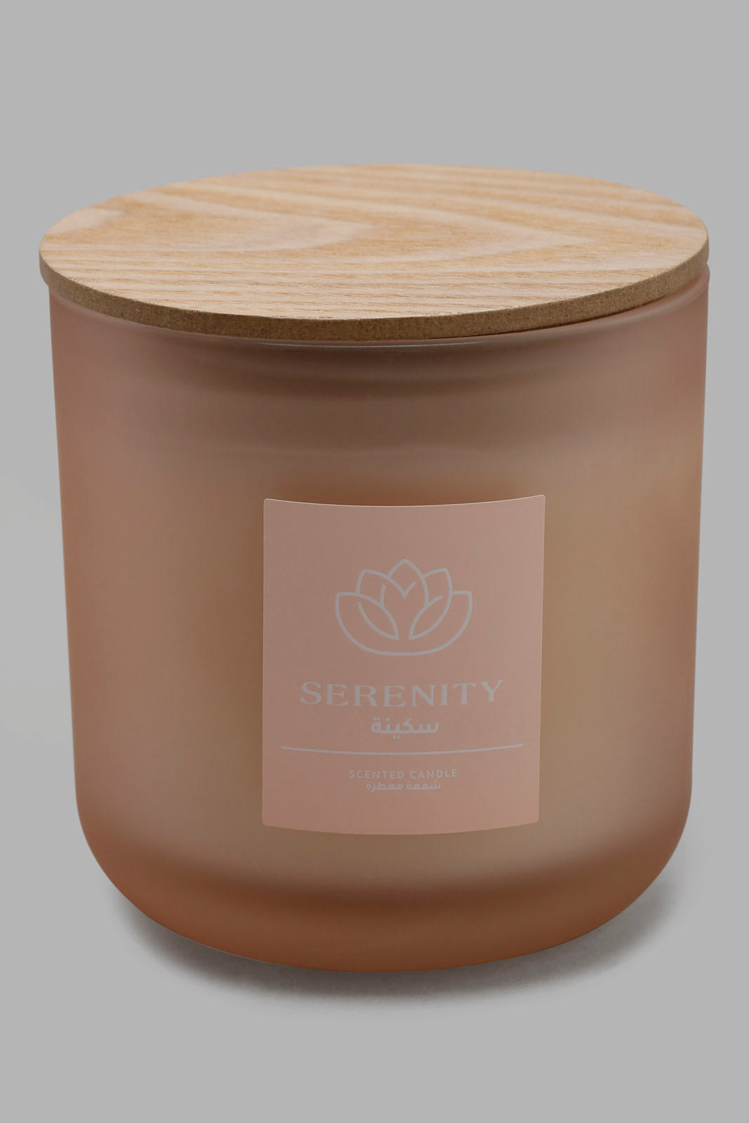 Redtag-Serenity-Candle-With-Woodenlid-Category:Candles,-Colour:Pink,-Deals:New-In,-Filter:Home-Decor,-HMW-HOM-Candle-&-Fragrances,-New-In-HMW-HOM,-Non-Sale,-Section:Homewares,-W22O-Home-Decor-