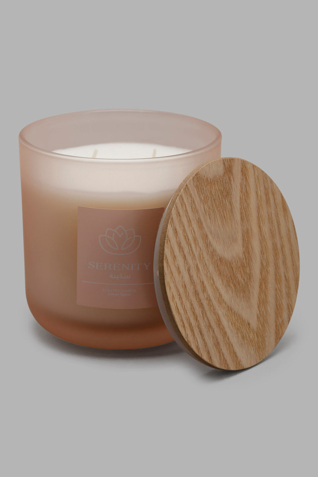 Redtag-Serenity-Candle-With-Woodenlid-Category:Candles,-Colour:Pink,-Deals:New-In,-Filter:Home-Decor,-HMW-HOM-Candle-&-Fragrances,-New-In-HMW-HOM,-Non-Sale,-Section:Homewares,-W22O-Home-Decor-