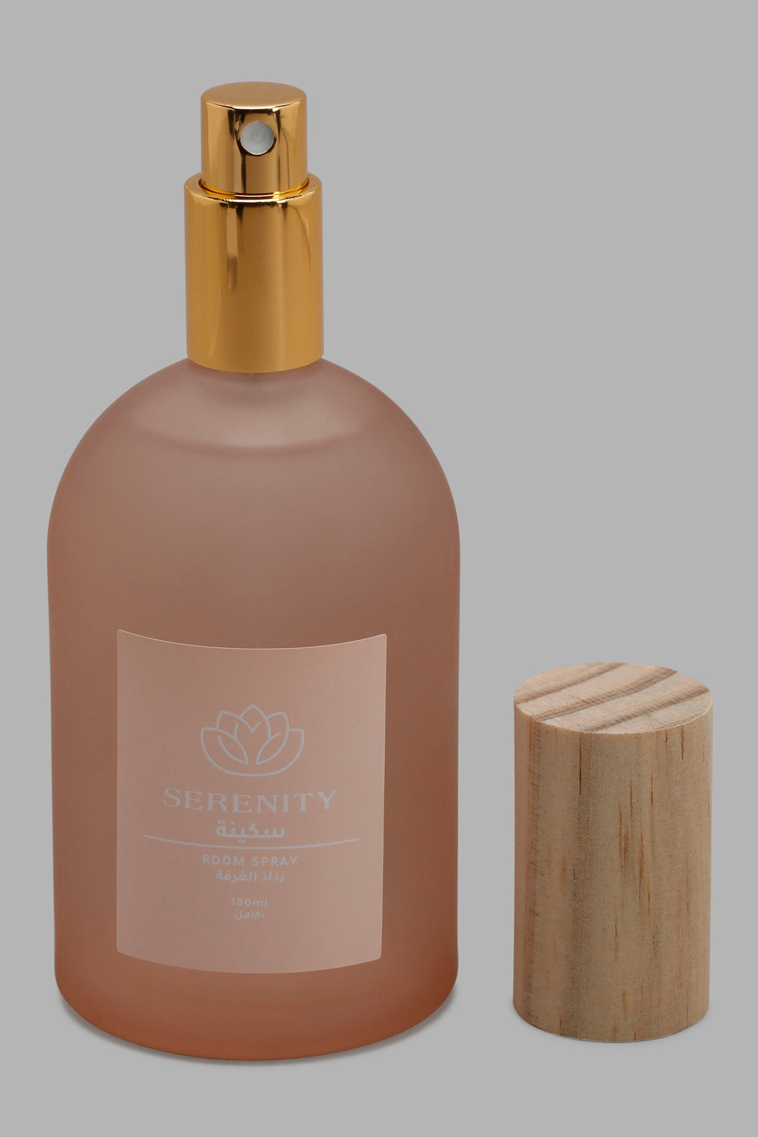 Redtag-Serenity-Roomspray-With-Woodenlid-(180Ml)-Category:Diffuser,-Colour:Pink,-Deals:New-In,-Filter:Home-Decor,-HMW-HOM-Candle-&-Fragrances,-New-In-HMW-HOM,-Non-Sale,-Section:Homewares,-W22O-Home-Decor-