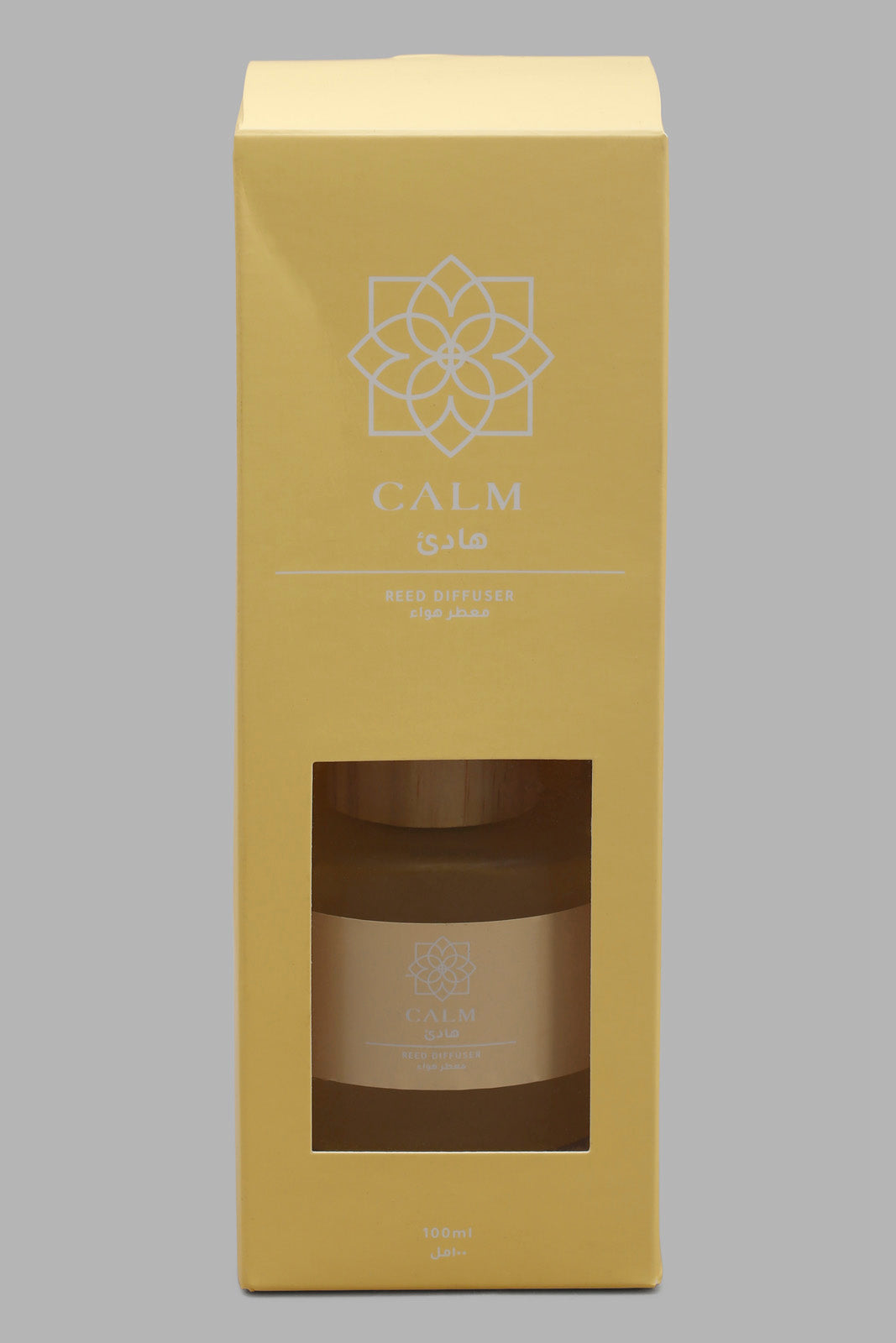 Redtag-Calm-Diffuser-With-Woodenlid-(100Ml)-Category:Diffuser,-Colour:Yellow,-Deals:New-In,-Filter:Home-Decor,-HARMONY,-HMW-HOM-Candle-&-Fragrances,-New-In-HMW-HOM,-Non-Sale,-Section:Homewares,-W22O-Home-Decor-