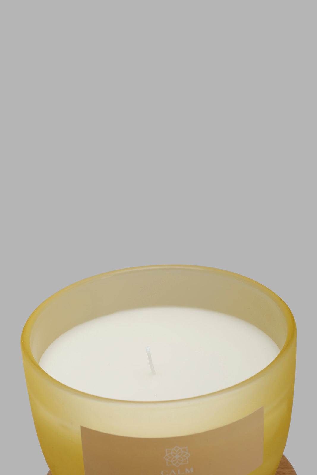 Redtag-Calm-Candle-With-Woodenlid-Category:Candles,-Colour:Yellow,-Deals:New-In,-Filter:Home-Decor,-HMW-HOM-Candle-&-Fragrances,-New-In-HMW-HOM,-Non-Sale,-Section:Homewares,-W22O-Home-Decor-