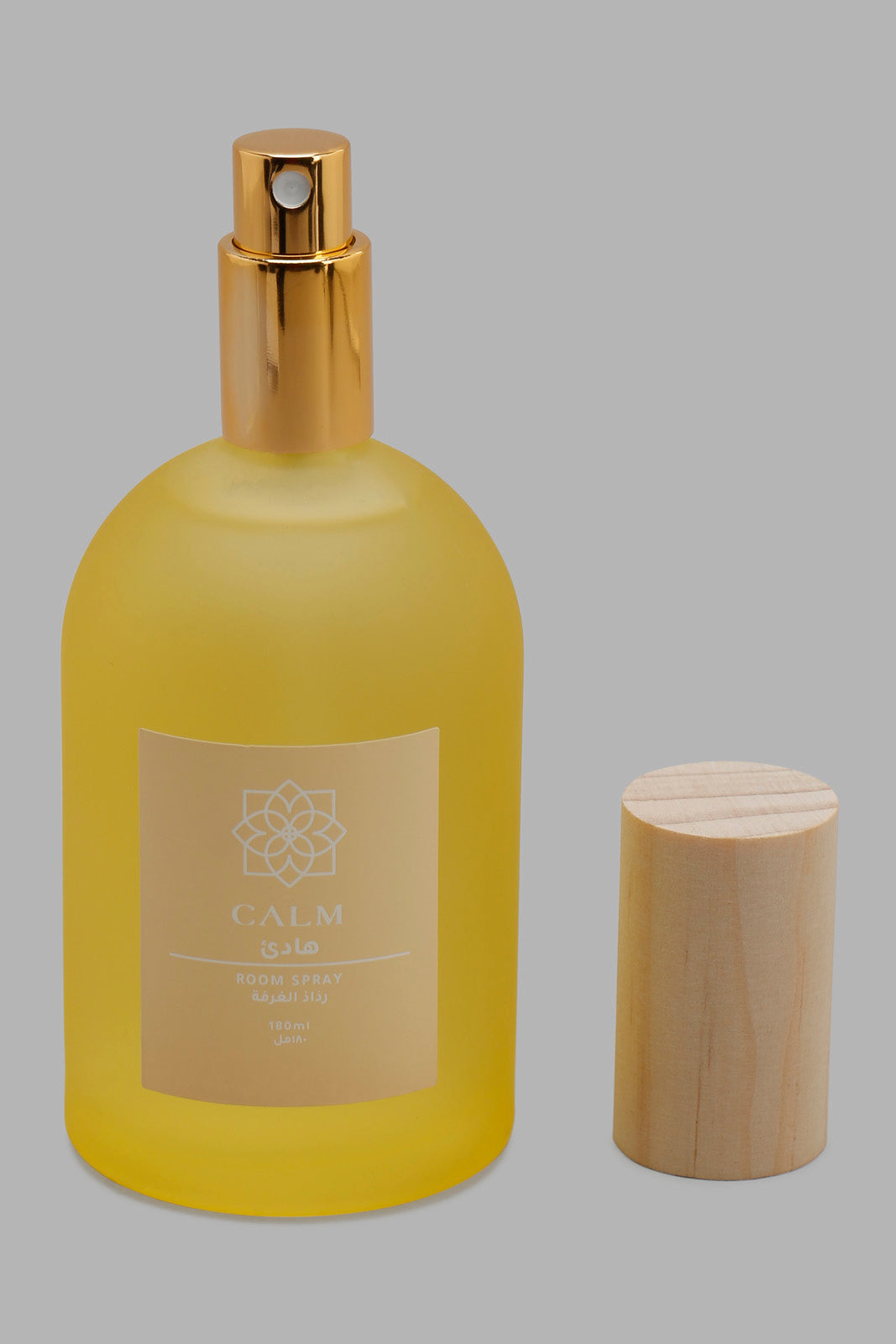 Redtag-Calm-Roomspray-With-Woodenlid-(180Ml)-Category:Diffuser,-Colour:Yellow,-Deals:New-In,-Filter:Home-Decor,-HARMONY,-HMW-HOM-Candle-&-Fragrances,-New-In-HMW-HOM,-Non-Sale,-Section:Homewares,-W22O-Home-Decor-