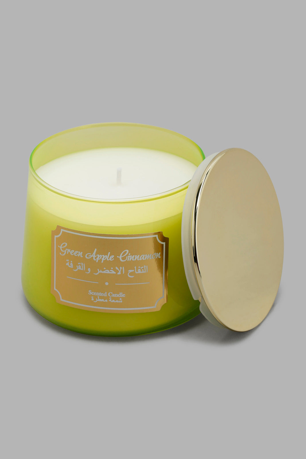 Redtag-Green-Apple-Candle-With-Gold-Lid-Category:Candles,-Colour:Green,-Deals:New-In,-Filter:Home-Decor,-HMW-HOM-Candle-&-Fragrances,-New-In-HMW-HOM,-Non-Sale,-Section:Homewares,-W22O-Home-Decor-