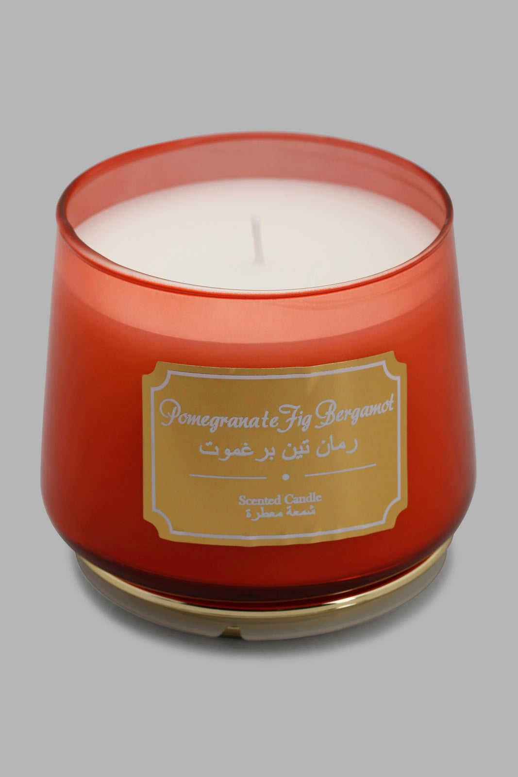 Redtag-Pomegranate-Fig-Scented-Candle-With-Gold-Lid-Category:Candles,-Colour:Red,-Deals:New-In,-Filter:Home-Decor,-HMW-HOM-Candle-&-Fragrances,-New-In-HMW-HOM,-Non-Sale,-Section:Homewares,-W22O-Home-Decor-