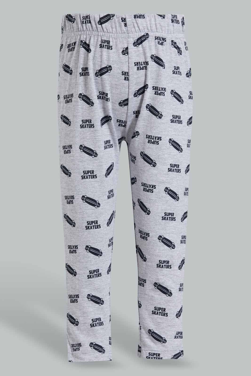 Redtag-White-And-Black-Skate-Pj-Set-Long(4-Pack)-Pyjama-Sets-Infant-Boys-3 to 24 Months